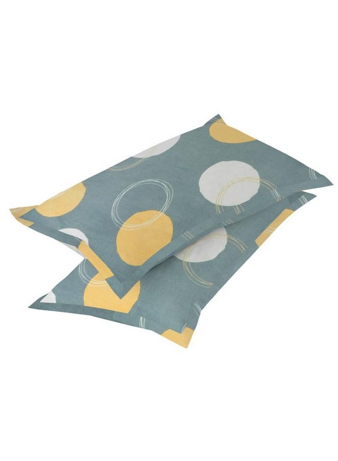 بي اس بي هوم ملاءة سرير مزدوجة من القطن من BSB HOME 160 TC Glace مع غطائي وسادة | 125 جرام لكل متر مربع ناعمة وممشطة - قابلة للتنفس وخالية من التجاعيد - (90 × 90 بوصة، رمادي وبيج وأصفر) - Image 2