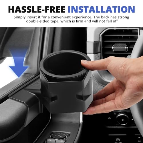 Autorder Car Door Cup Holder for 2021-2025 2026 Ford F-150 F150 Accessories Cup Holder Expander with Card Slot Anti-Shake&Noiseless Drink Holder Insert for Car Daily Driving - Image 3