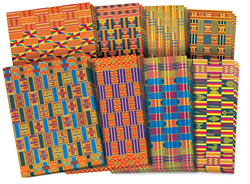 Roylco R15273 Assorted Design African Textile Paper, 8-1/2 x 11 Inches, Pack of 32 - Image 3