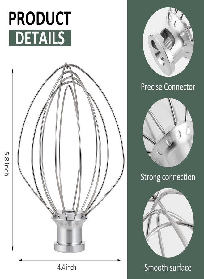 ABTER [Upgrade] K45WW Full Stainless Steel Wire Whip for KitchenAid,Attachment for Kitchen aid 4.5 and 5-Quart Tilt-Head Stand Mixer,Whole Body Food Grade Stainless Steel, Healthier, Rust free, More Durable - Image 3