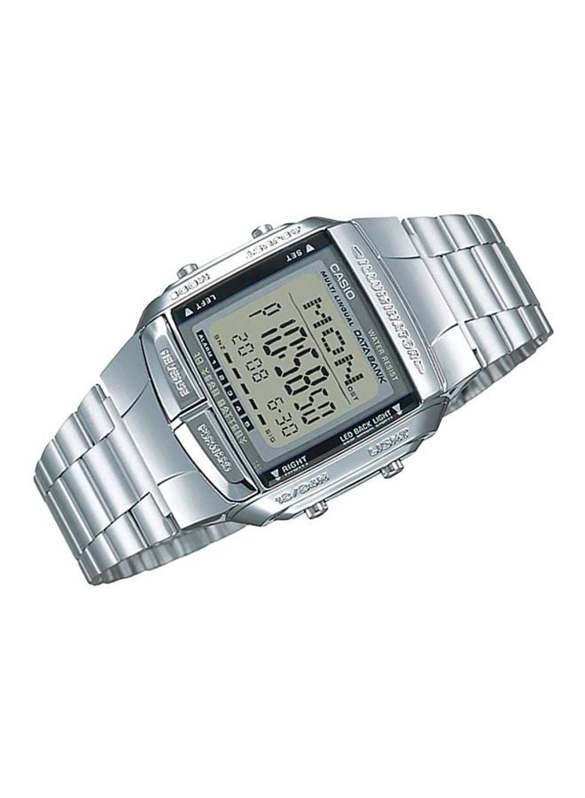 CASIO Men Vintage Series Water Resistant Stainless Steel Digital Watch DB-360-1A - 38 mm - Silver - Image 5