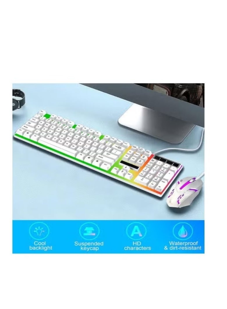 G21 Mechanical Wired Keyboard and Gaming Mouse Set with Multi-Color Flexible LED Lighting USB Port Large 20x30 cm Mouse Pad for Windows PCs Professional Long Gaming and Daily Use - Image 4