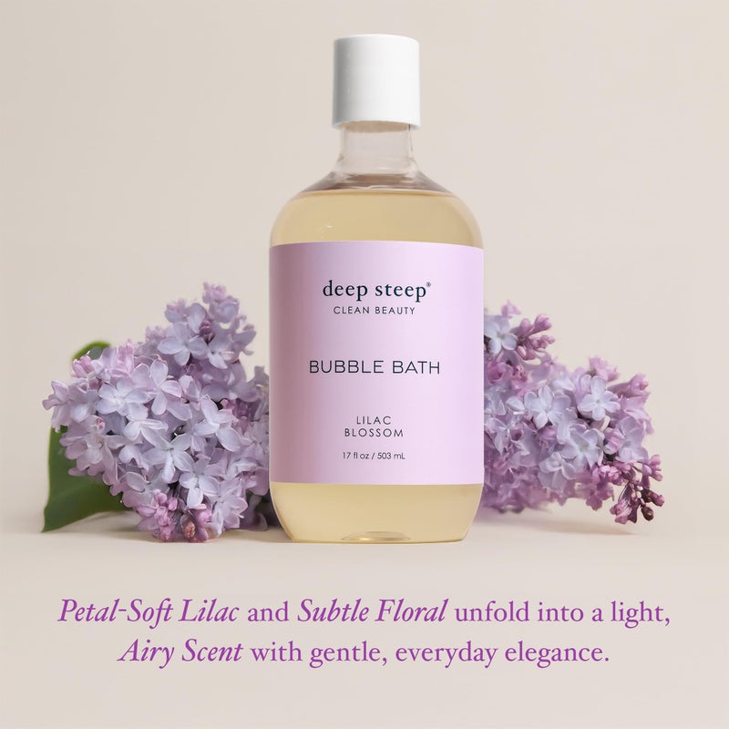 Deep Steep Bubble Bath, Lilac Blossom 17 oz â€“ Hypoallergenic, Clinically Tested Soothing Soak with Shea Butter & Argan Oil â€“ Sulfate-Free - Image 4