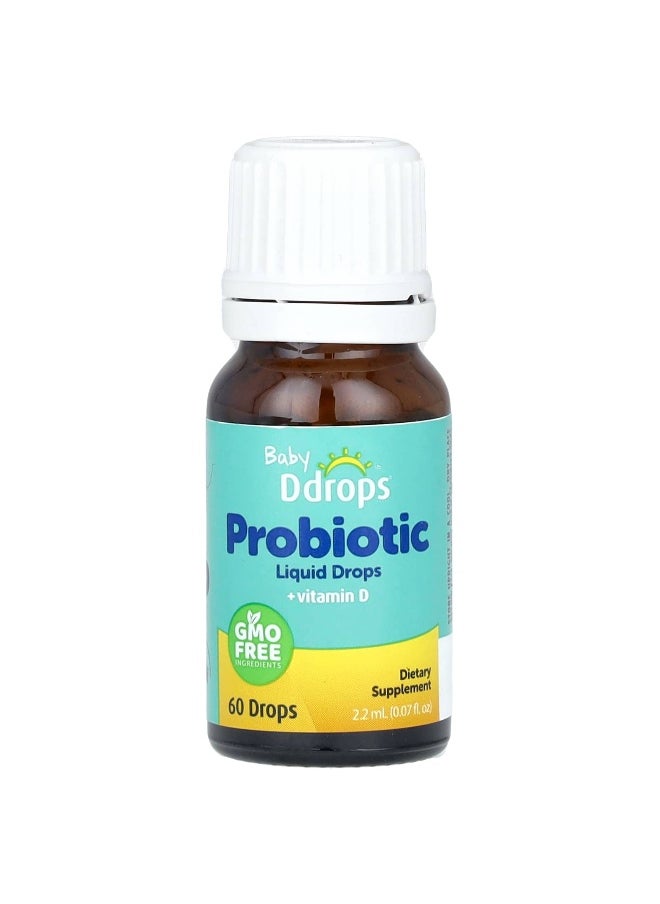 Ddrops Ddrops, Baby, Probiotic Liquid Drops, For Newborns+, 60 Drops, 0.07 fl oz (2.2 ml)  - Image 3