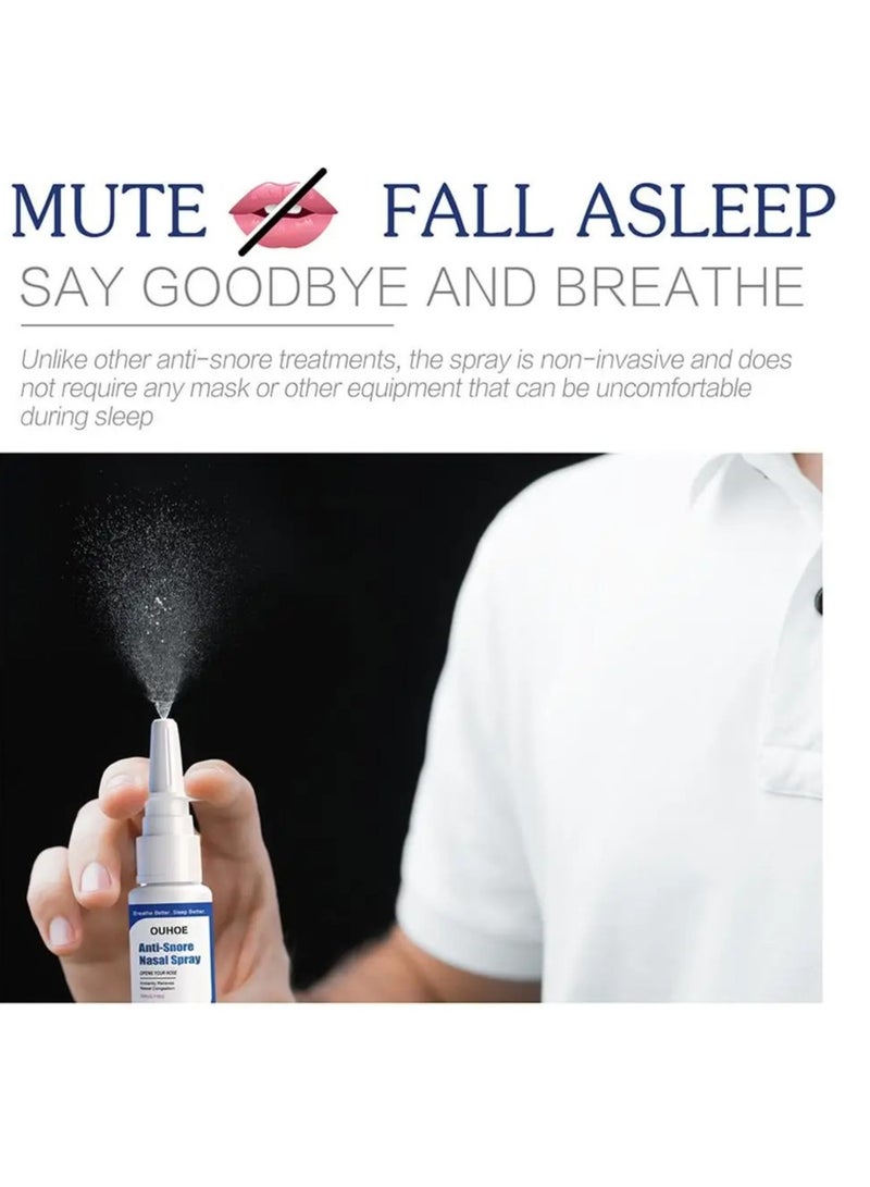 OUHOE Anti Snoring Spray, Fast Acting Congestion Relief Nasal Spray, Snoring Block Cleaning Moisturizer Nasal Spray, Herb Sleep Stop Snoring Spray for Throat Relief Sneezing Cold  - Image 5