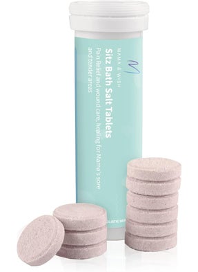 Mama & Wish Sitz Bath Salt Tablets for Postpartum Care  Postpartum Essentials Pack of 10 Sitz Bath for Postpartum Care  Postpartum and Hemorrhoids Recovery  Natural Salts  Minerals Postpartum Bath Soak 