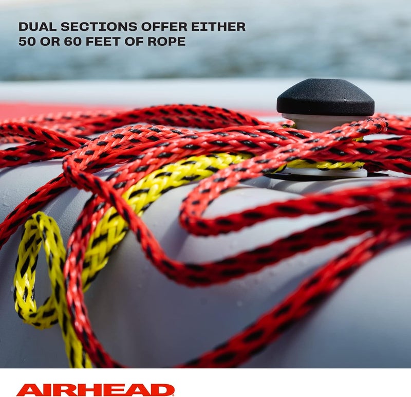 Airhead 2-Section Tow Rope for 1-4 Rider Towable Tubes - 4,150 lb Break Strength - Image 3