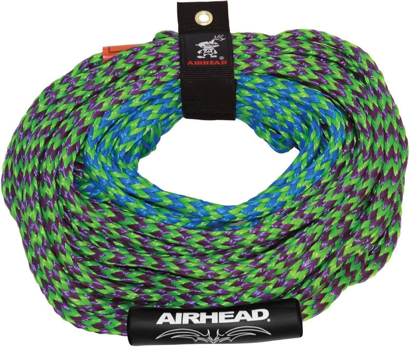 Airhead 2-Section Tow Rope for 1-4 Rider Towable Tubes - 4,150 lb Break Strength - Image 1