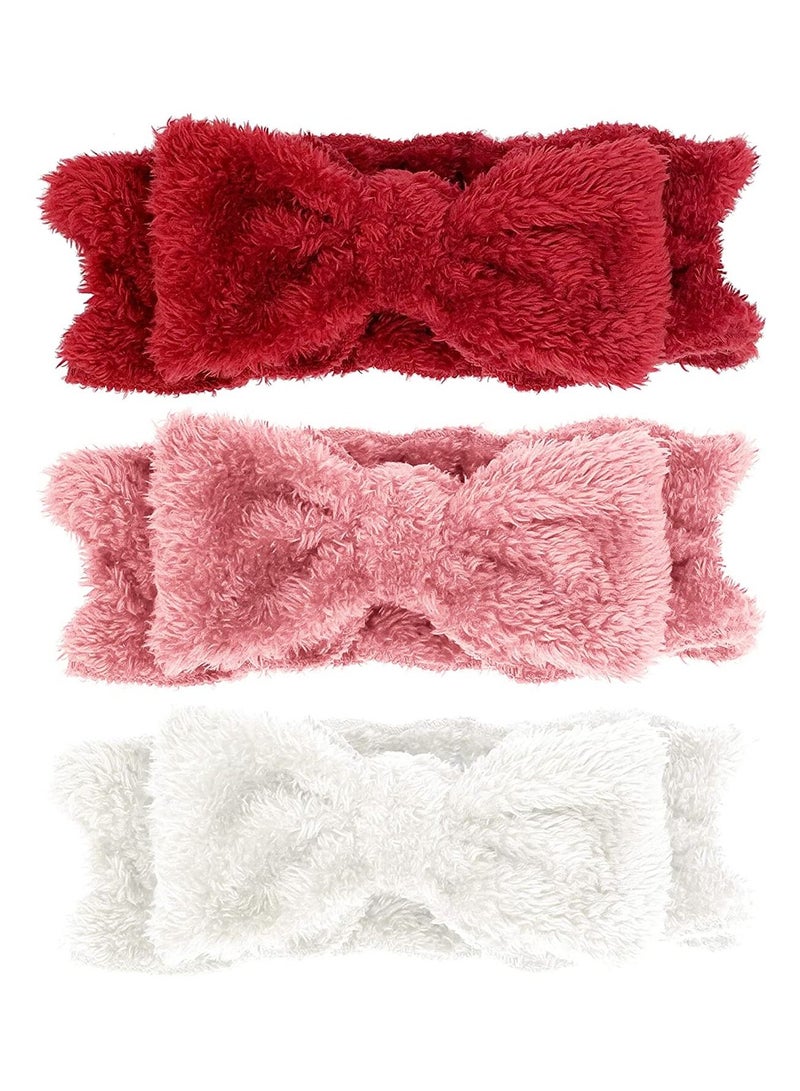 ORiTi Headband Women Fashion Makeup Hair Band Soft Bowtie Head Wraps for Shower Washing Face 3 Pack - Image 1