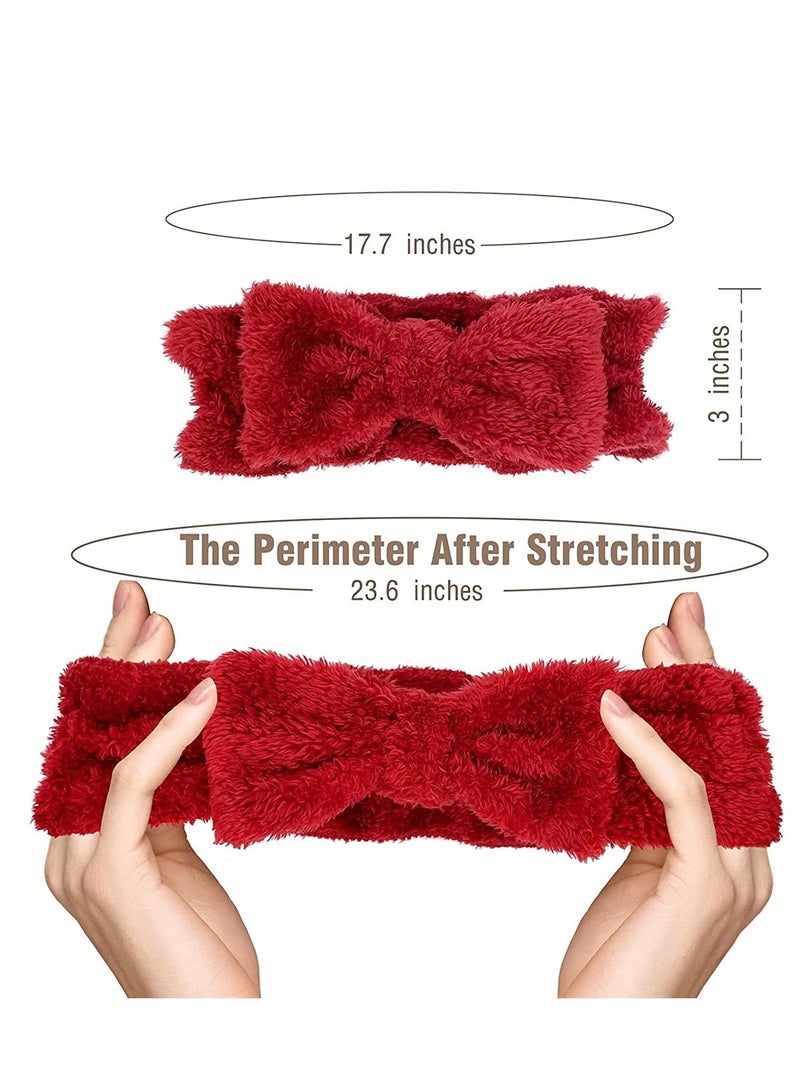 ORiTi Headband Women Fashion Makeup Hair Band Soft Bowtie Head Wraps for Shower Washing Face 3 Pack - Image 2