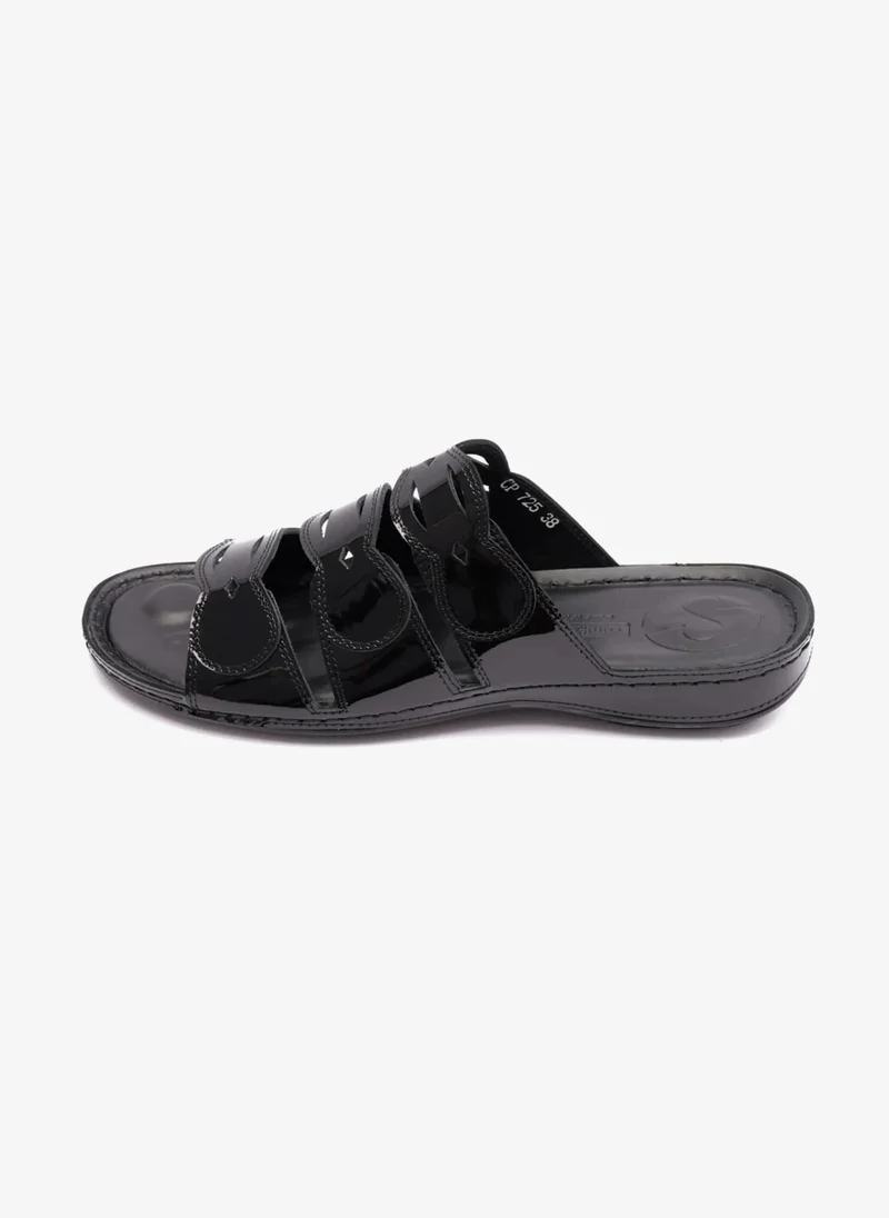 Comfort Plus WOMENS COMFORT PLUS SOFT FOOTBED SANDALS BLACK