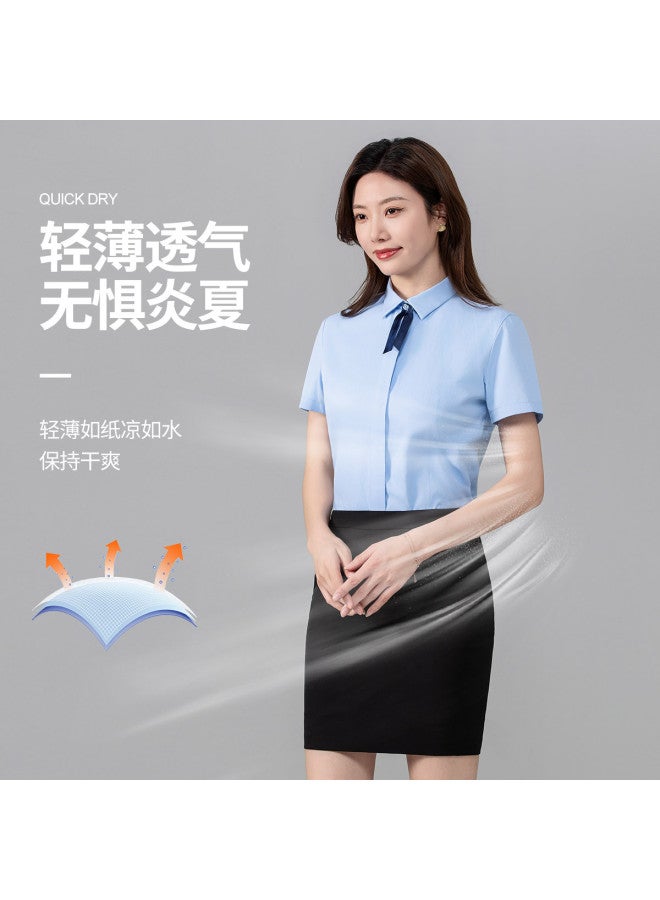 Baleno slimming Summer Commuter Shirt - Elegant Office Lady's Business Blouse For A Stylish Figure - Image 5
