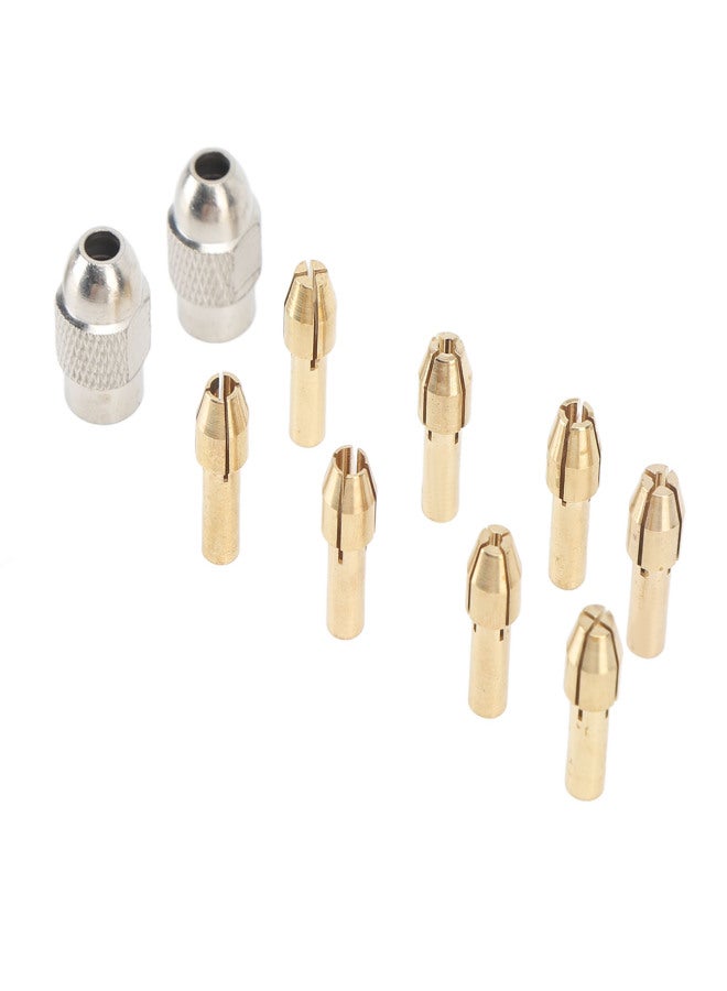 10PCS Drill Chuck Collet Set Brass Electric Drill Keyless Bit Collet Chuck Fast Change Adapter Tool for Replacement - Image 5