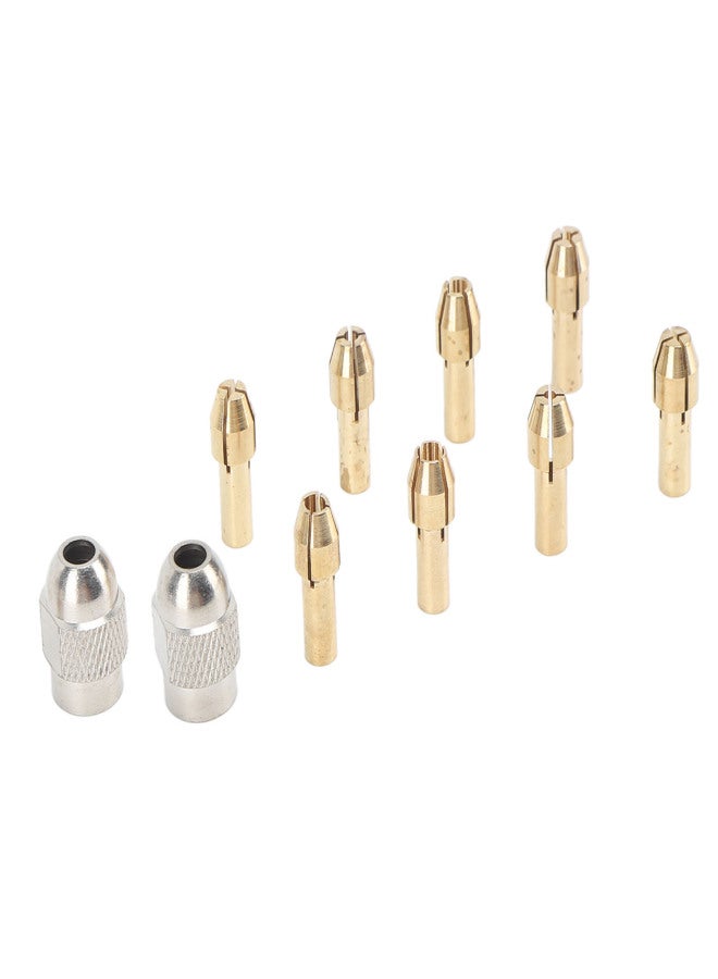 10PCS Drill Chuck Collet Set Brass Electric Drill Keyless Bit Collet Chuck Fast Change Adapter Tool for Replacement - Image 4