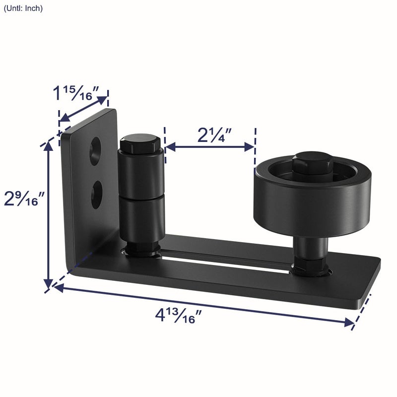 SMARTSTANDARD Sliding Barn Door Floor Guide for Bottom Adjustable Roller - 8 Setup Options for DIYers - Flush Design Bottom Flat Barn Door Floor Guide Stay Roller (Black) 1PCS - Image 5
