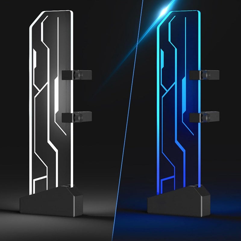 حامل بطاقة الرسومات VGA من الزجاج المقوى مع إضاءة ARGB 5V 3 دبوس لقابس مختلف لوحدات معالجة الرسومات - Image 3