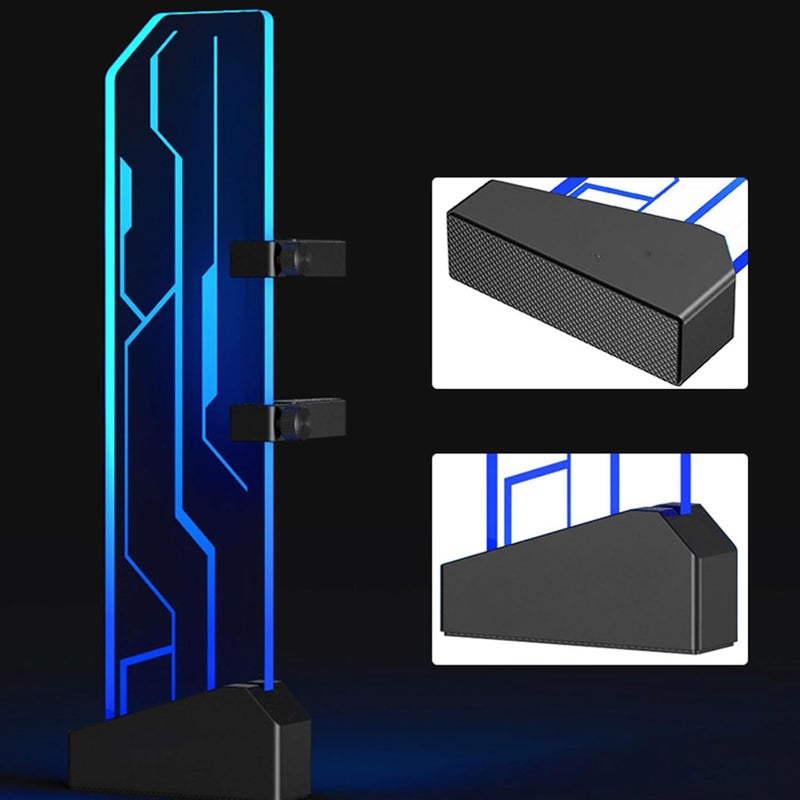 حامل بطاقة الرسومات VGA من الزجاج المقوى مع إضاءة ARGB 5V 3 دبوس لقابس مختلف لوحدات معالجة الرسومات - Image 2