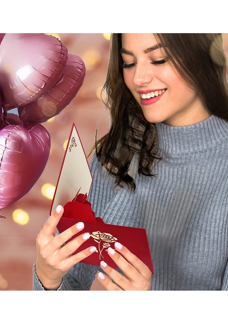 Captaintech 3D Pop-Up Happy Birthday Card Women Men Kid With Envelope Anniversary Wife Husband Mothers Day Mom Greeting Wedding  - Image 3
