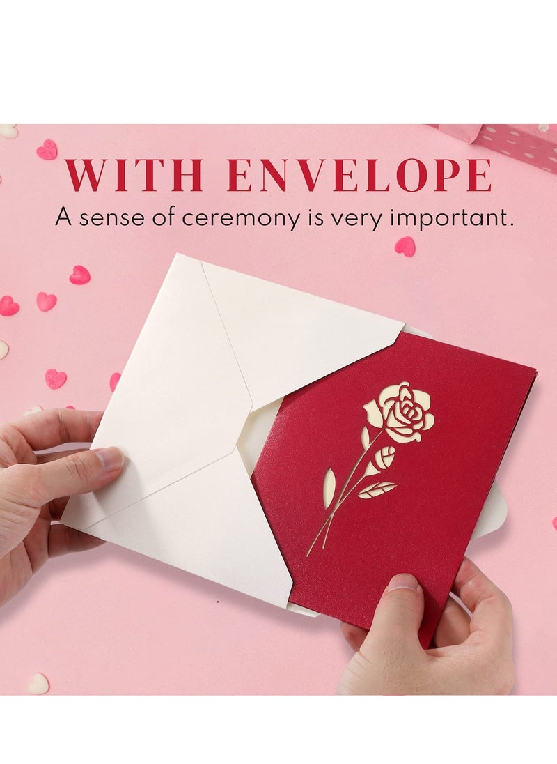 Captaintech 3D Pop-Up Happy Birthday Card Women Men Kid With Envelope Anniversary Wife Husband Mothers Day Mom Greeting Wedding  - Image 5