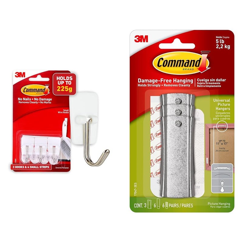 Command Command Small Wire Wall Hooks Up to 225Gms Holds Strongly Reusable Adhesive Hooks for Wall Mult - Image 1