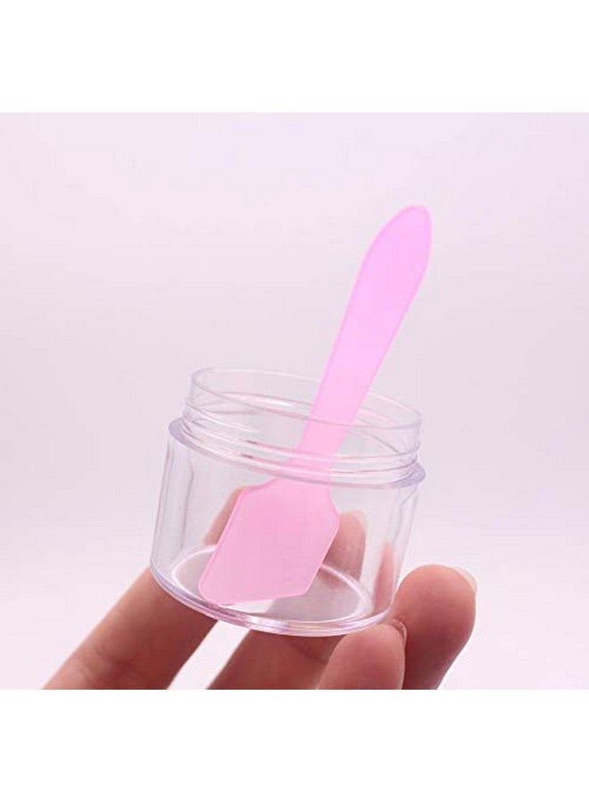 Natuworld 100Pcs 8Cm Disposable Plastic Cosmetic Face Pack Spoon Spatula Facial Cream Mini Scoop Mud Face Pack Stirrer Muddler Applicator Diy Beauty Tool (Pink) - Image 2