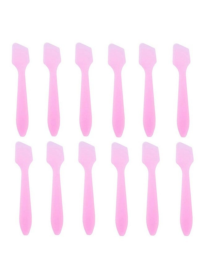 Natuworld 100Pcs 8Cm Disposable Plastic Cosmetic Face Pack Spoon Spatula Facial Cream Mini Scoop Mud Face Pack Stirrer Muddler Applicator Diy Beauty Tool (Pink) - Image 1