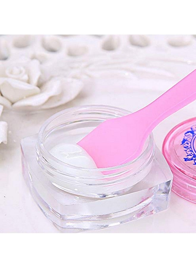 Natuworld 100Pcs 8Cm Disposable Plastic Cosmetic Face Pack Spoon Spatula Facial Cream Mini Scoop Mud Face Pack Stirrer Muddler Applicator Diy Beauty Tool (Pink) - Image 5