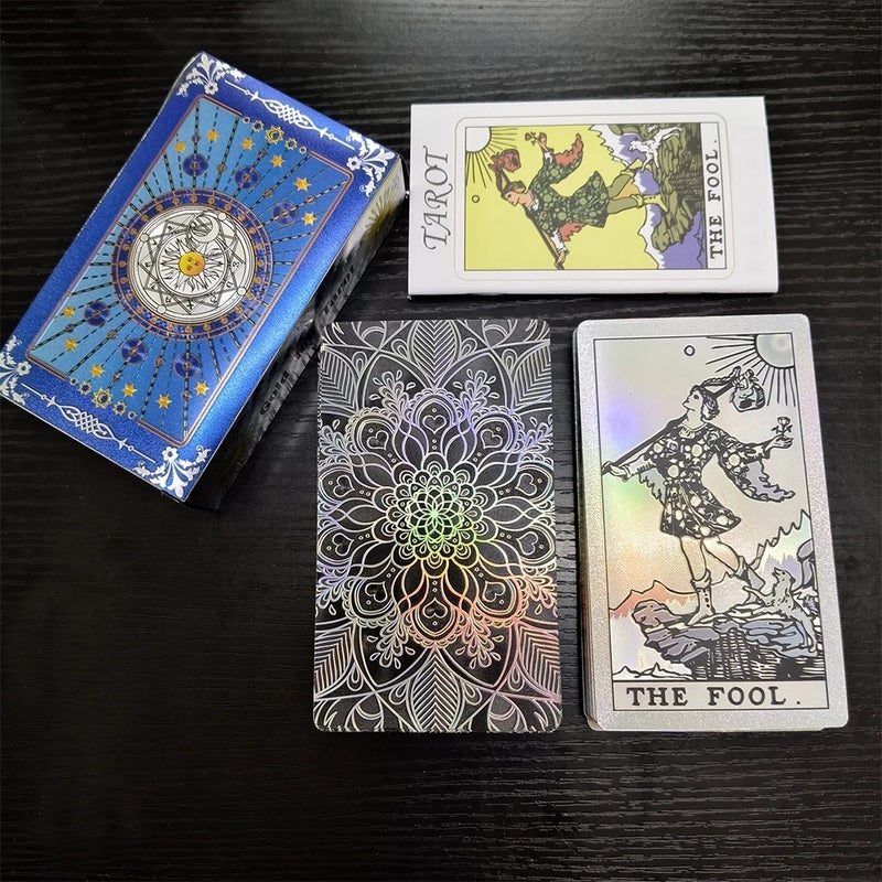 Y&D Portable Luxe Gold Foil Tarot Deck - Beginner Friendly Oracle Cards Board Game - Durable Plastic Box Included - Great Value - Image 1