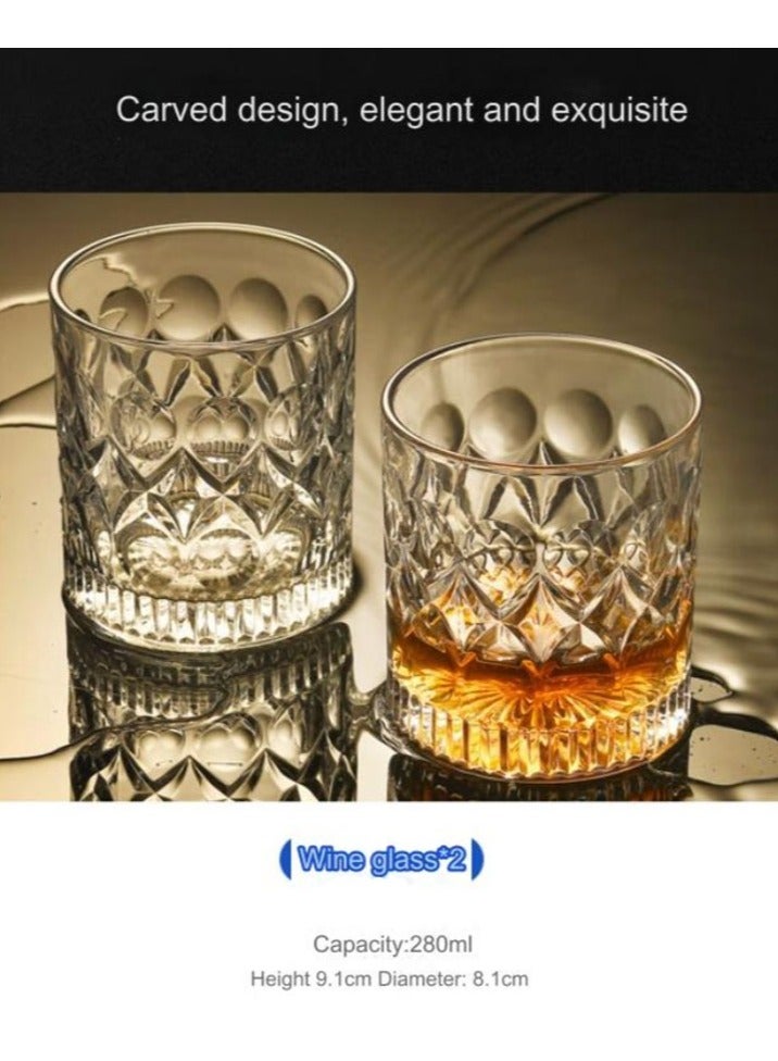 Jingke Wine Glass, Beer Whiskey Glass, Glass Water Cup, 2 Pack - Image 2