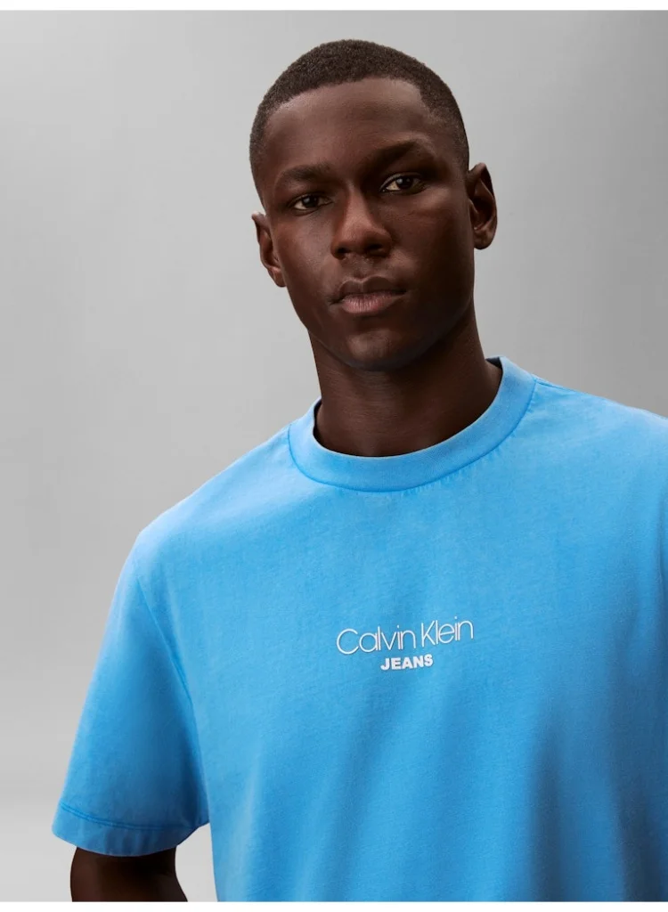Calvin Klein Jeans  Acid Wash Logo T-shirt for Men | Best Price UAE