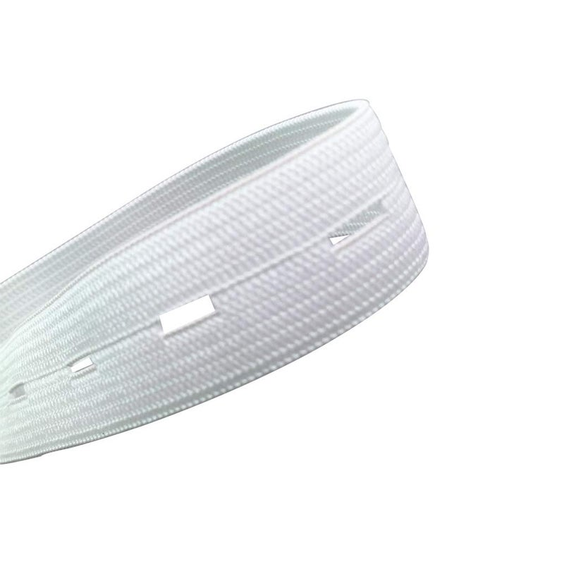 HYHP 2 Packs Elastic Bands Spool Sewing Bands Elastic Band for Sewing Elastic Elastic Waist Band, Elastic Cord with Buttonhole (White and Black) - Image 4