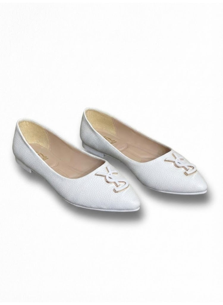 LIFESTYLISH Ballerina Flat Leather BN-511 - White - Image 2