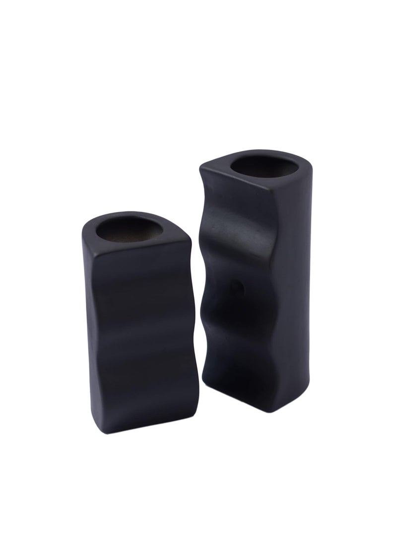 The Decor Lane - The Decor Lane Modern Vases for Home Decor | Centerpieces | Kitchen | Office or Living Room - 7 Inch & 8.5 Inches Set of 2 - Image 1