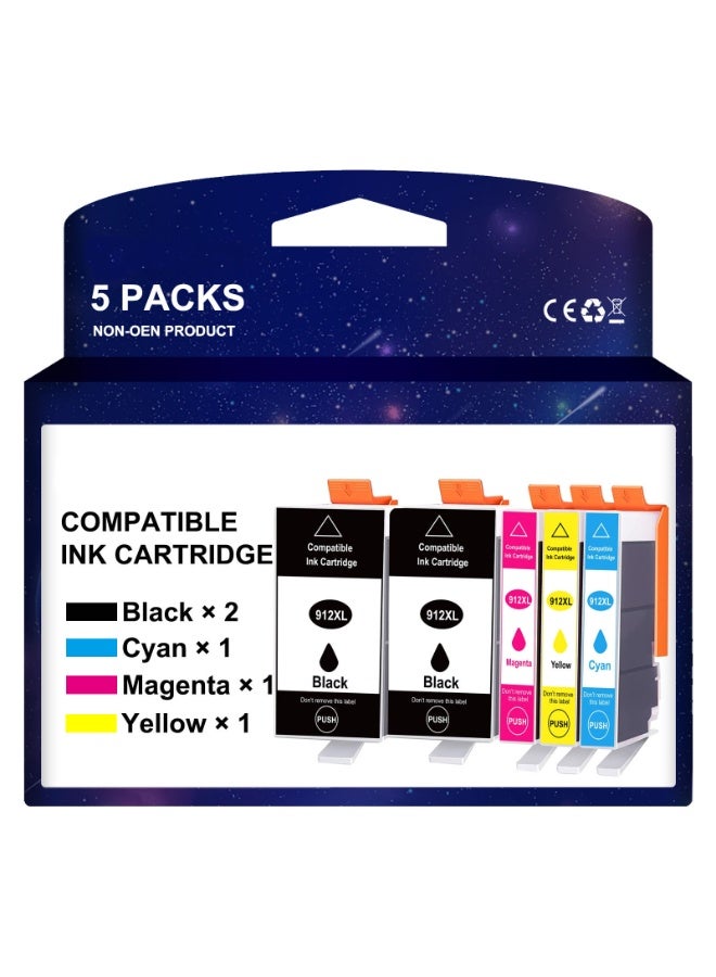 912XL Compatible Ink Cartridges for HP 912XL 912 XL OfficeJet 8010 8012 8013 8014 8017 8018 for OfficeJet Pro 8022 8023 8024 8025 8030 Printer (4 Pack Black1 Cyan1 Magenta1 Yellow1) - Image 1