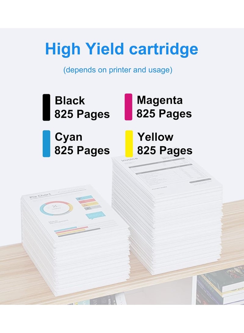912XL Compatible Ink Cartridges for HP 912XL 912 XL OfficeJet 8010 8012 8013 8014 8017 8018 for OfficeJet Pro 8022 8023 8024 8025 8030 Printer (4 Pack Black1 Cyan1 Magenta1 Yellow1) - Image 3