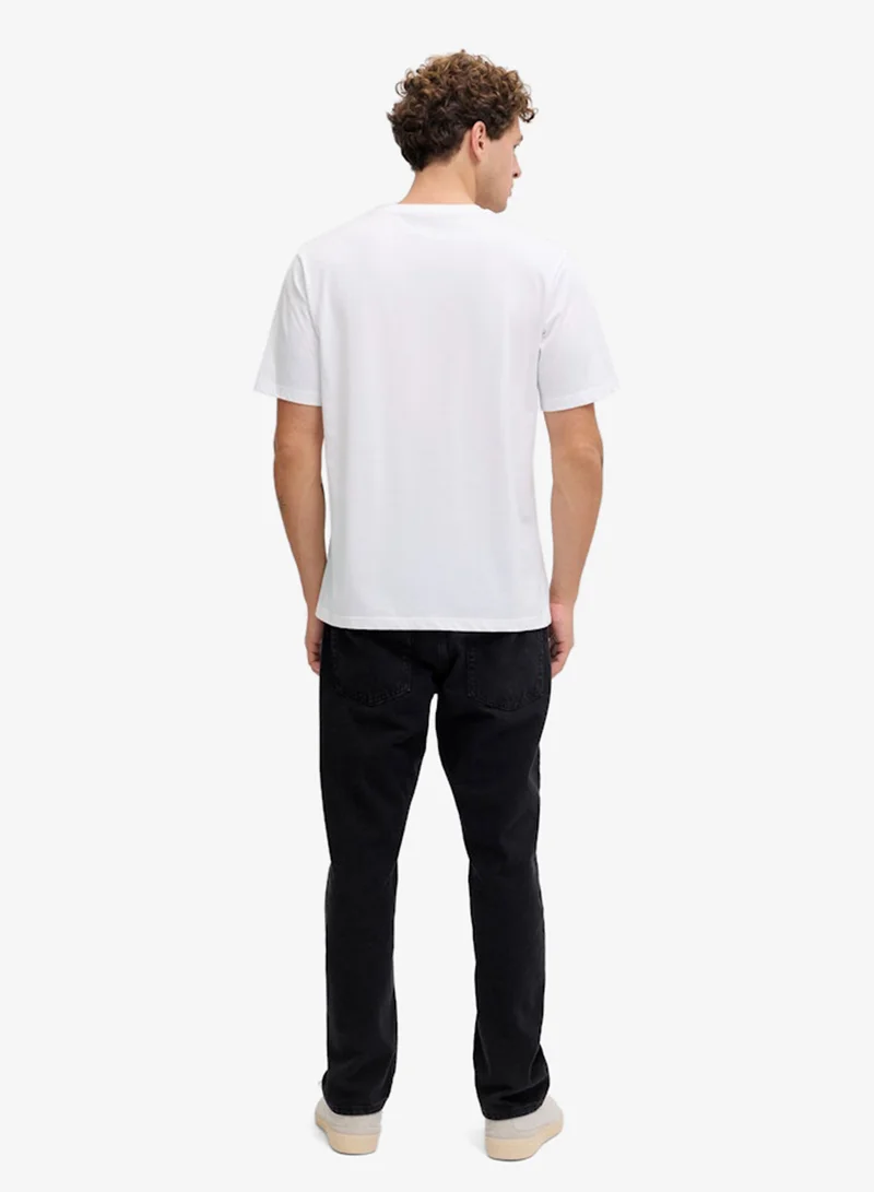 JJ Rebel Logo Regular Fit Crew Neck T-Shirt