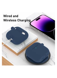 Generic AirPods 4 Case, Silicone Case Cover Compatible with Apple AirPods 4th Generation, Navy Blue  - Image 2