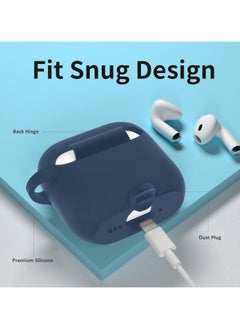 Generic AirPods 4 Case, Silicone Case Cover Compatible with Apple AirPods 4th Generation, Navy Blue  - Image 3