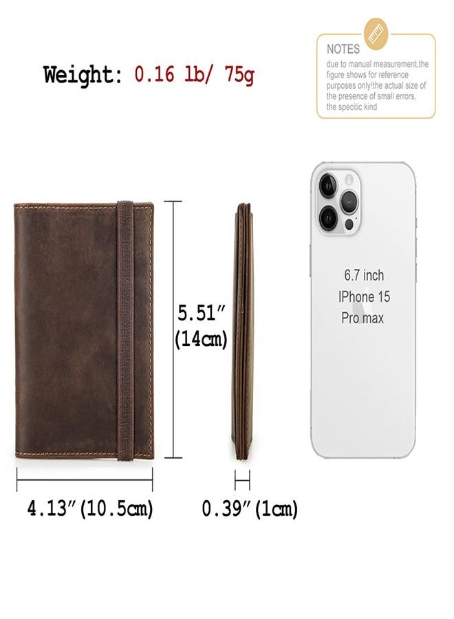 كونتاكتس حامل جواز سفر من الجلد الطبيعي بالكامل من كونتاكتس، مزود بتقنية حجب الترددات اللاسلكية (RFID)، محفظة جواز سفر رفيعة تتسع لجوازَي سفر مع 5 فتحات للبطاقات. - Image 3