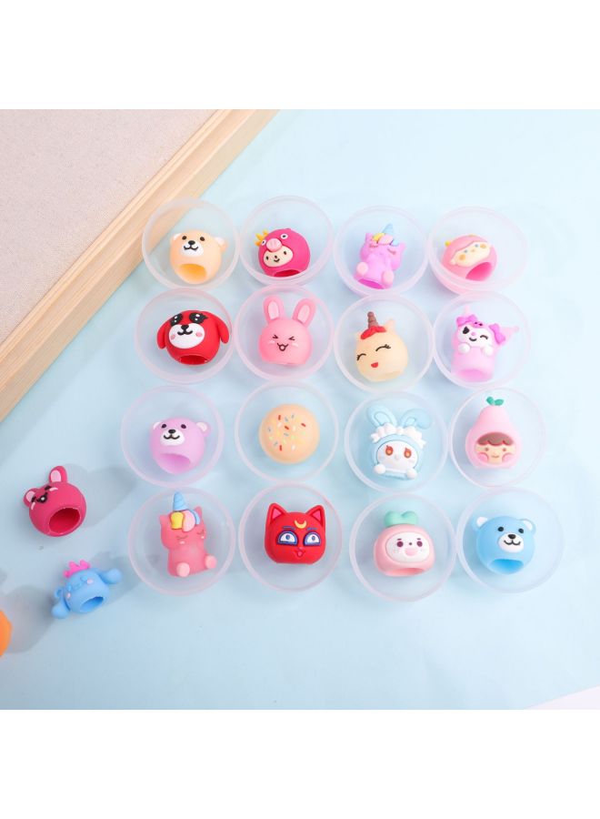 Spot 45mm Transparent Gashapon 2 Yuan Coin-Operated Gashapon Machine Cartoon Lip Gloss Cap Gashapon Gashapon Blind Box Toy Batch-Color:45mm Transparent Gashapon Mixed Style - Image 1