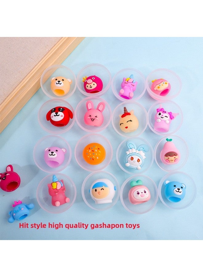 Spot 45mm Transparent Gashapon 2 Yuan Coin-Operated Gashapon Machine Cartoon Lip Gloss Cap Gashapon Gashapon Blind Box Toy Batch-Color:45mm Transparent Gashapon Mixed Style - Image 2