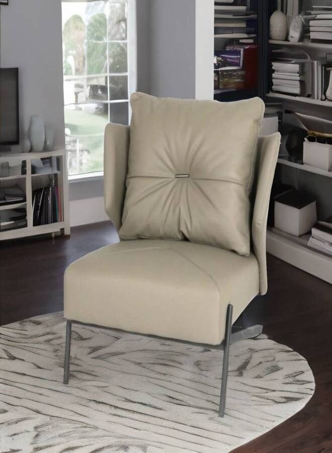 NZONE STORE Modern faux leather chair with a stylish and comfortable metal frame  - Image 1