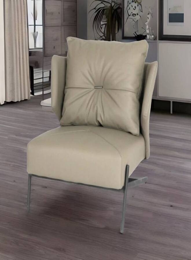 NZONE STORE Modern faux leather chair with a stylish and comfortable metal frame  - Image 2