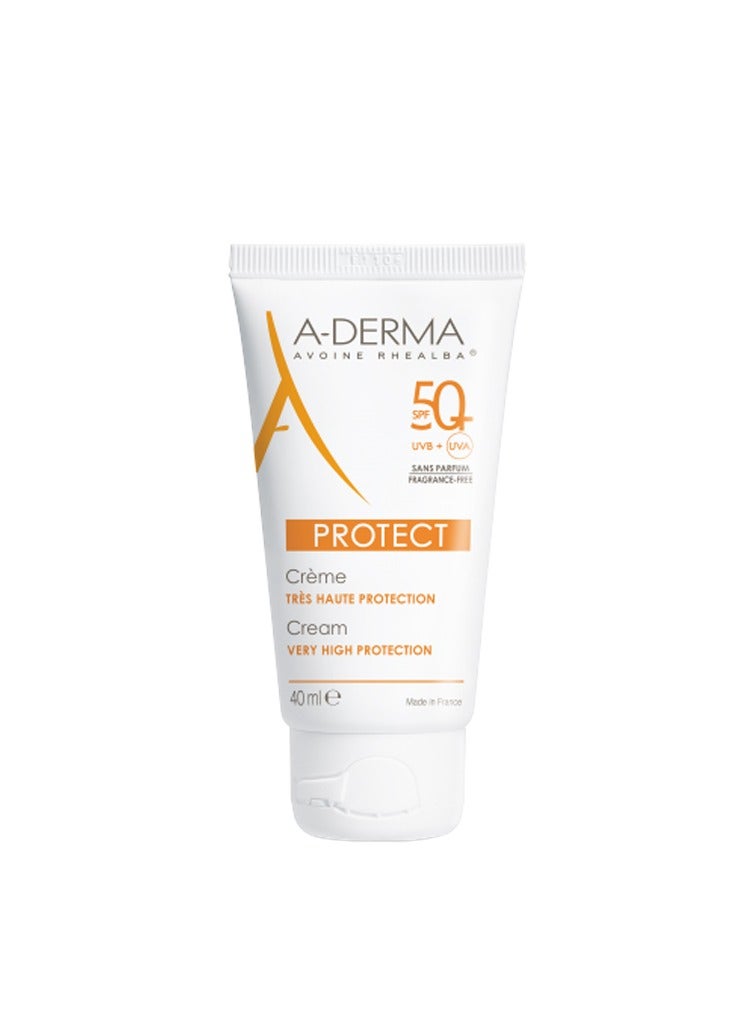 أديرما (50+SPF) كريم حماية خالي من العطور 40 مل