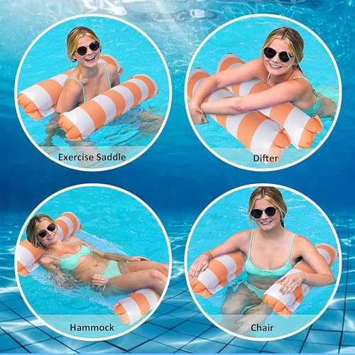 SYADEL Water Pool Lounge Bed Swim Chair Beach Swimming Pool Hammock Seats Portable Water Floats Bed for Party Vacation Fun Rest Saddle Beach Drifter Floting Hammock for Pool (Pack of 1) - Image 3