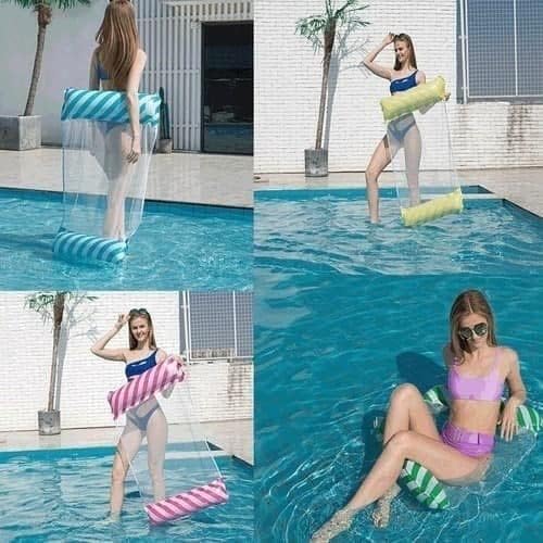 SYADEL Water Pool Lounge Bed Swim Chair Beach Swimming Pool Hammock Seats Portable Water Floats Bed for Party Vacation Fun Rest Saddle Beach Drifter Floting Hammock for Pool (Pack of 1) - Image 5