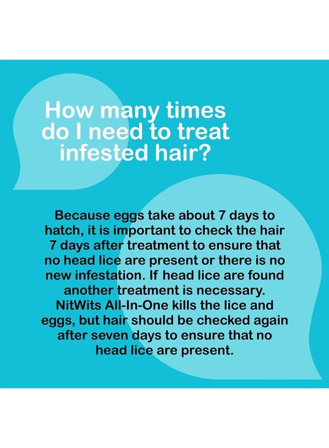 NitWits All-in-One Head Lice Treatment Spray, Kills Nits & Eggs, Includes Lice Spray 120ml & Nit Comb - Image 4