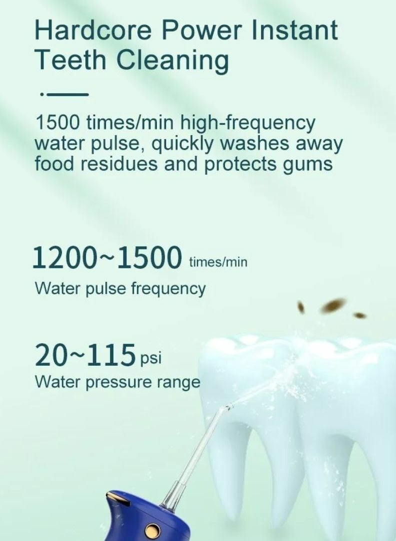 Nicefeel Mini Dental Water Flosser Cordless Portable Dental Water Flosser Dental Oral Irrigator High Capacity Battery Easy to Use Single Button Operation for Home and Travel 110 ML - Image 4