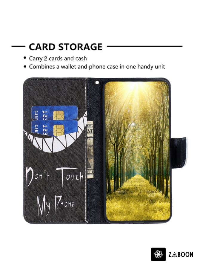 Zaboon Protective Case Cover For iPhone 15 Pro Max Colored Drawing Pattern Leather - Image 5