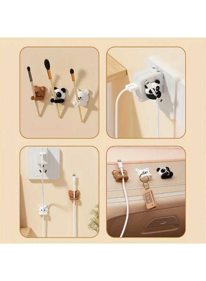 Mixed Colors PVC Cable Clips Set Cute Animal Cable Holder Organizer for Desk and Bedside - Image 2